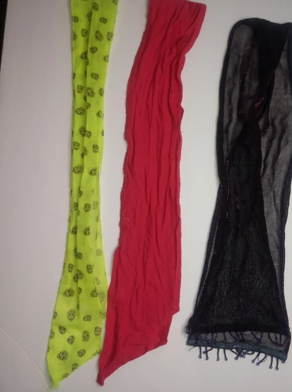 Set of 3 children's fabric waist tie belts